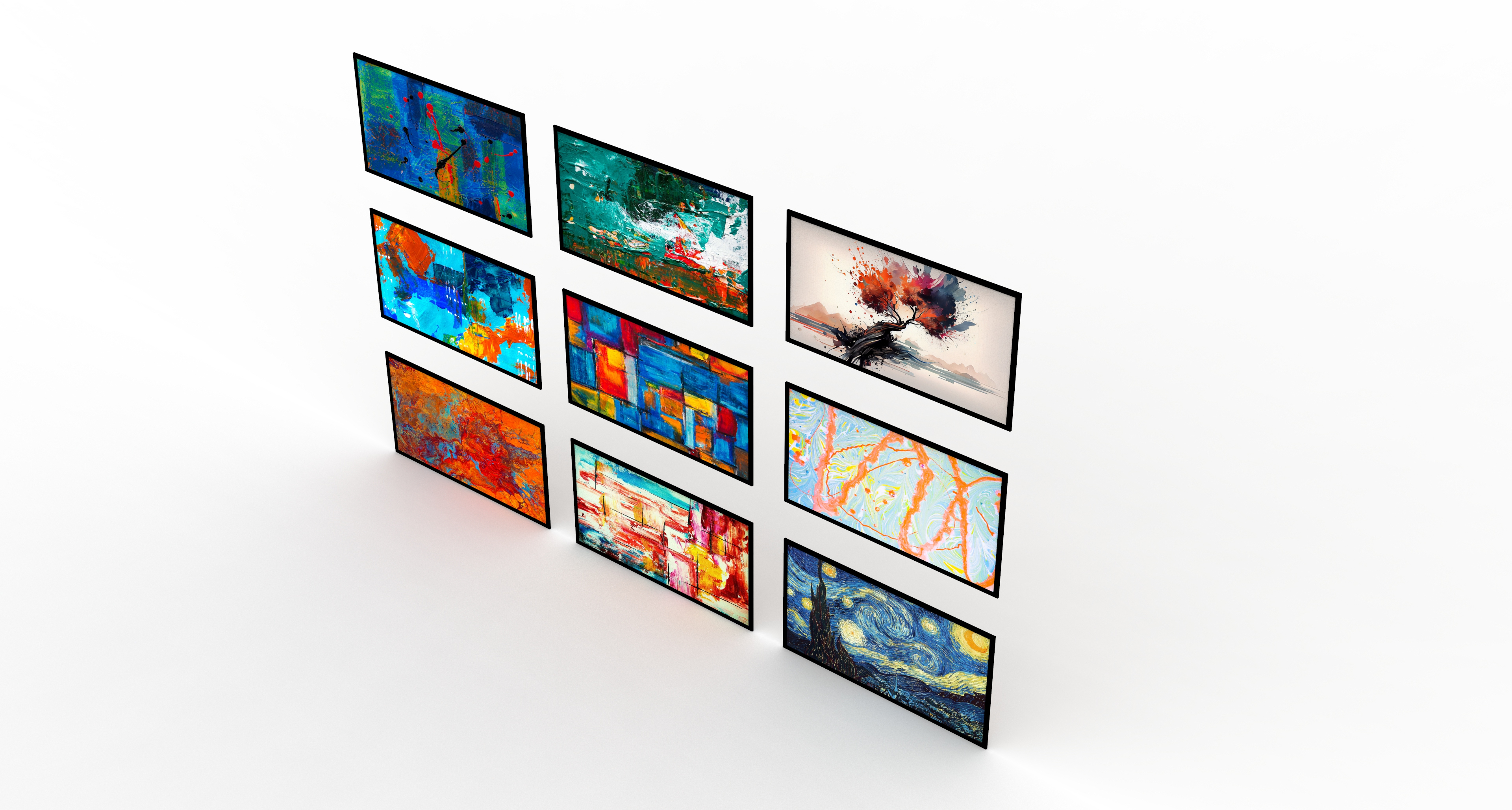 Wall Painting Collection 3D Model