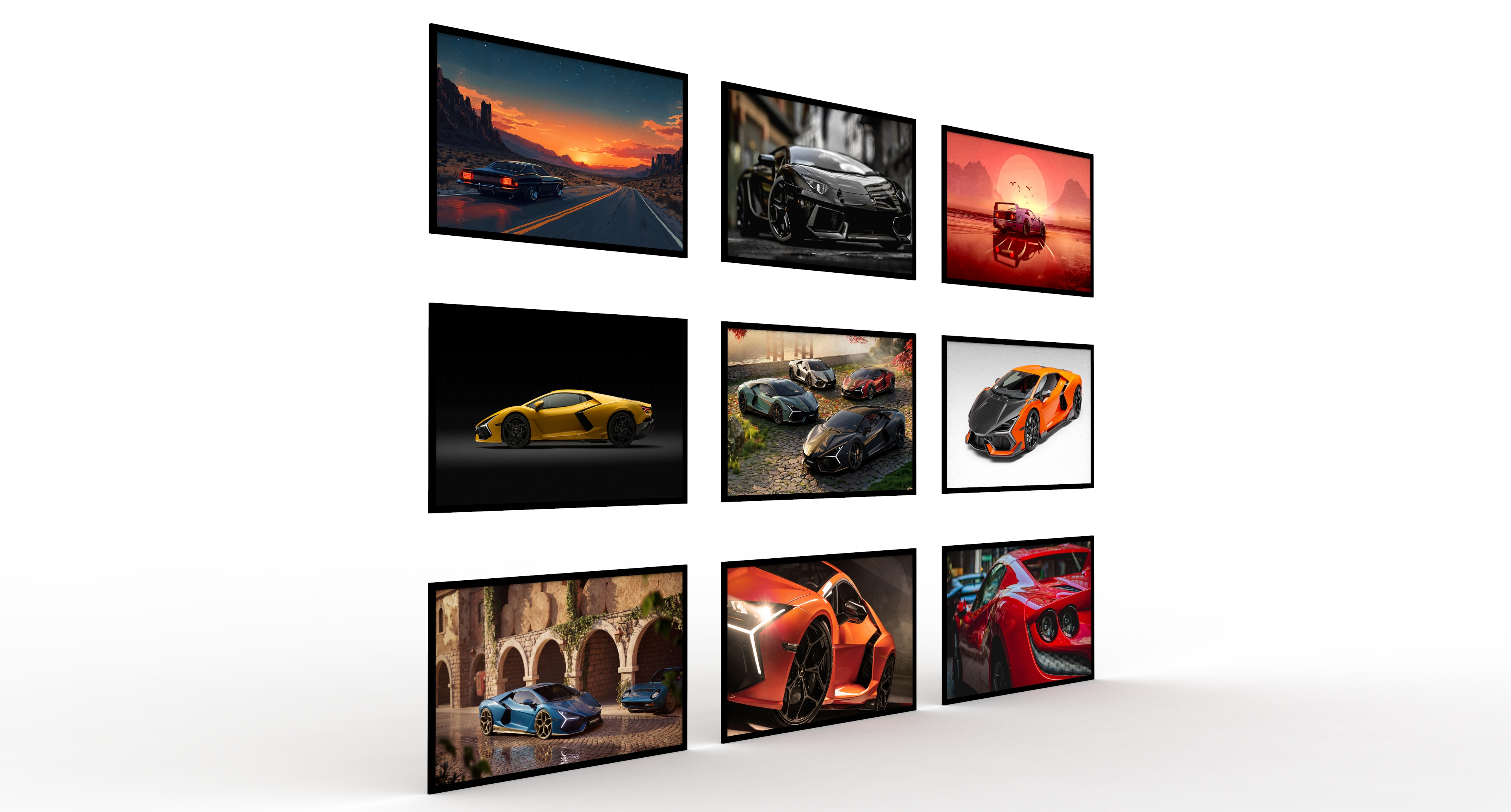 Wall Painting Collection 3D Model