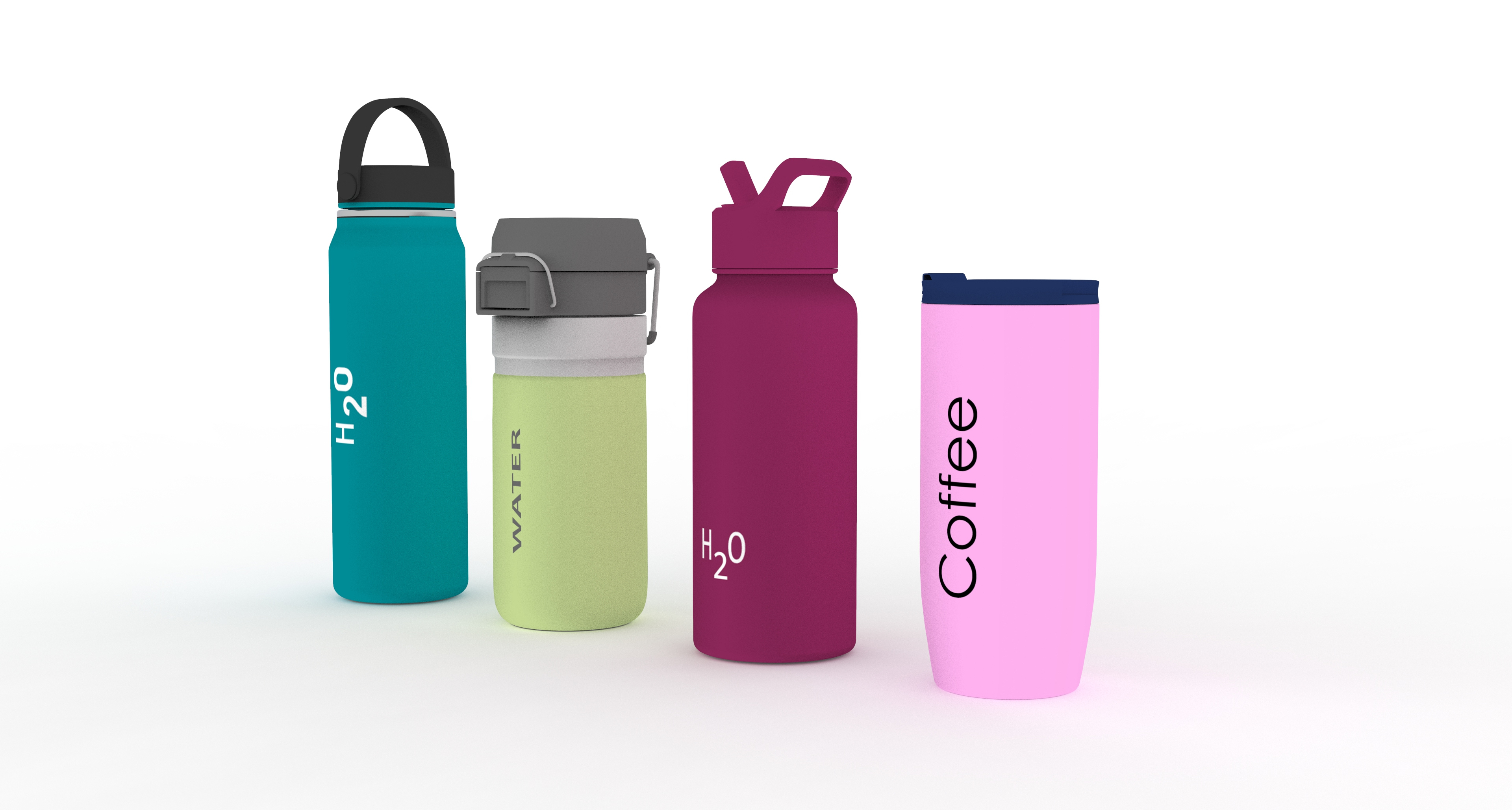 Water Bottle Collection 3D Model