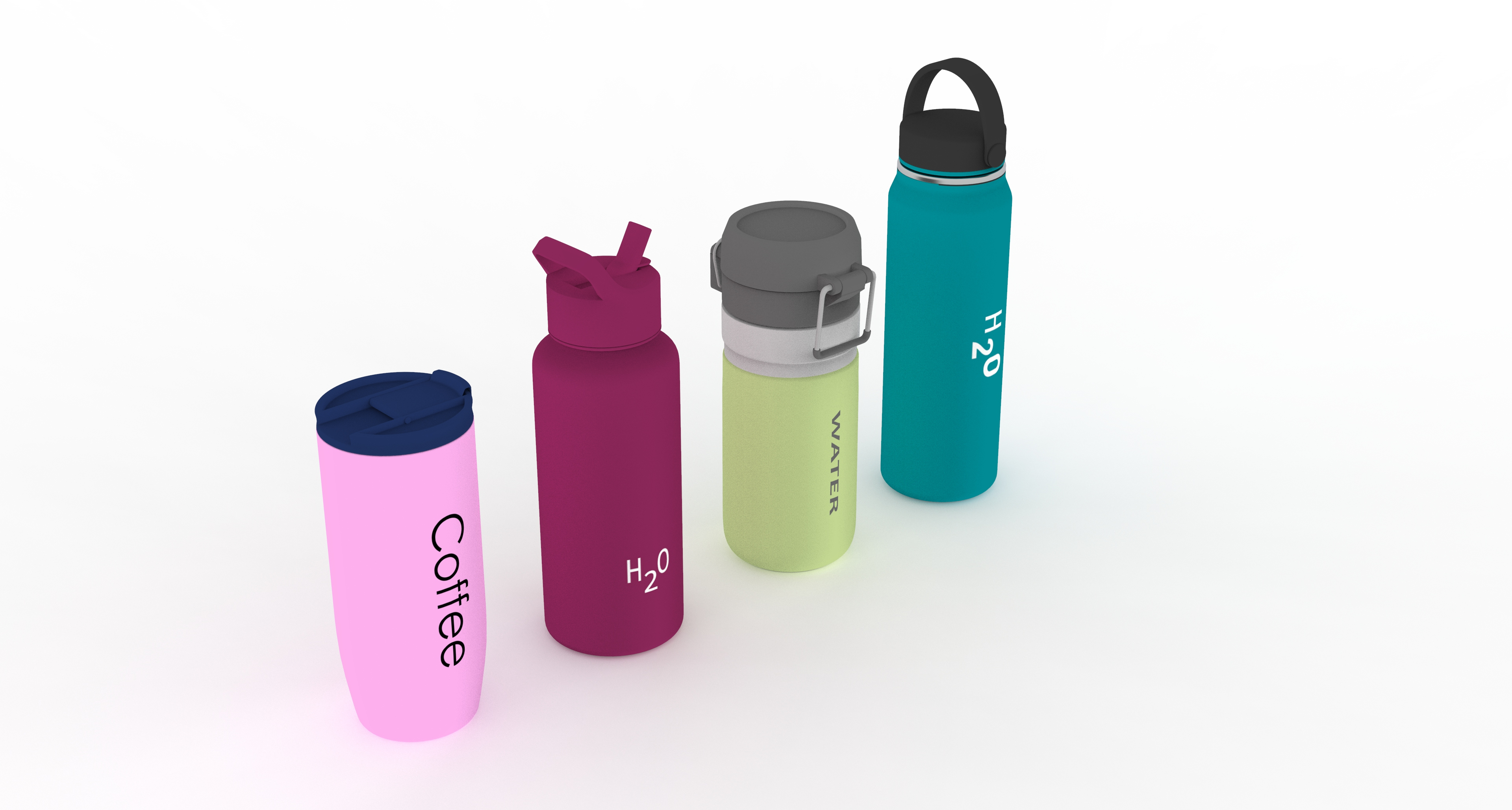 Water Bottle Collection 3D Model