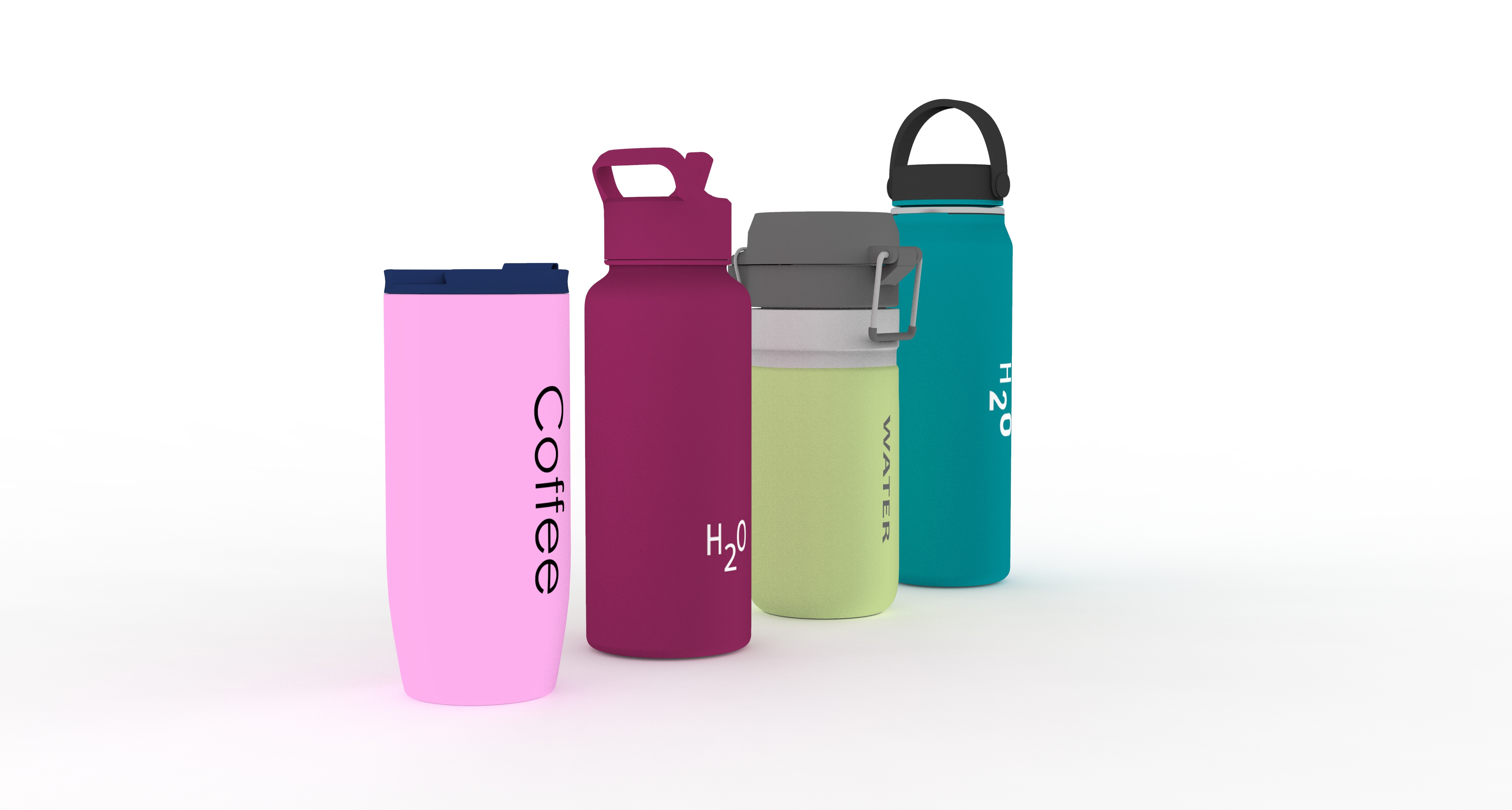 Water Bottle Collection 3D Model