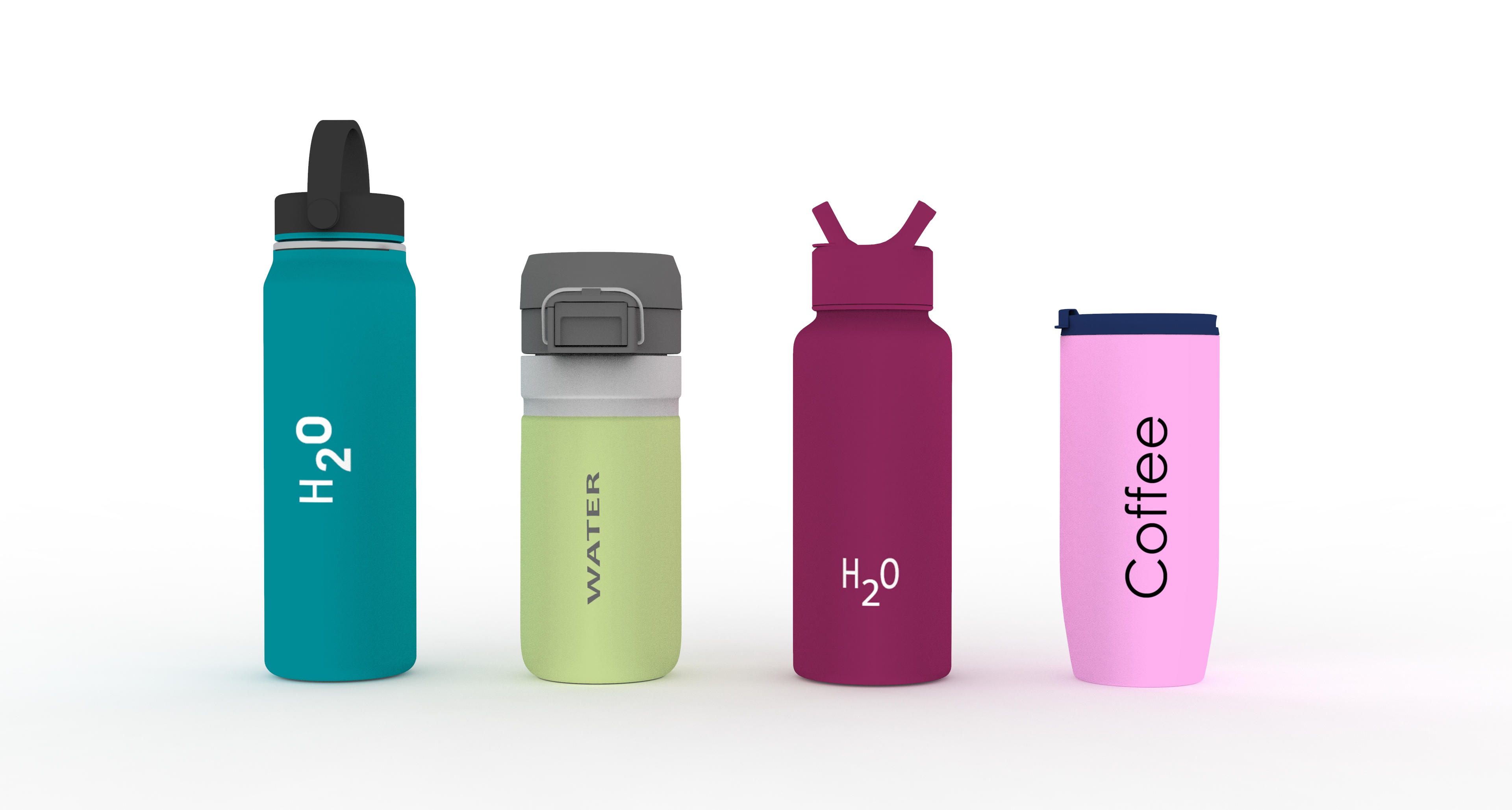 Water Bottle Collection 3D Model