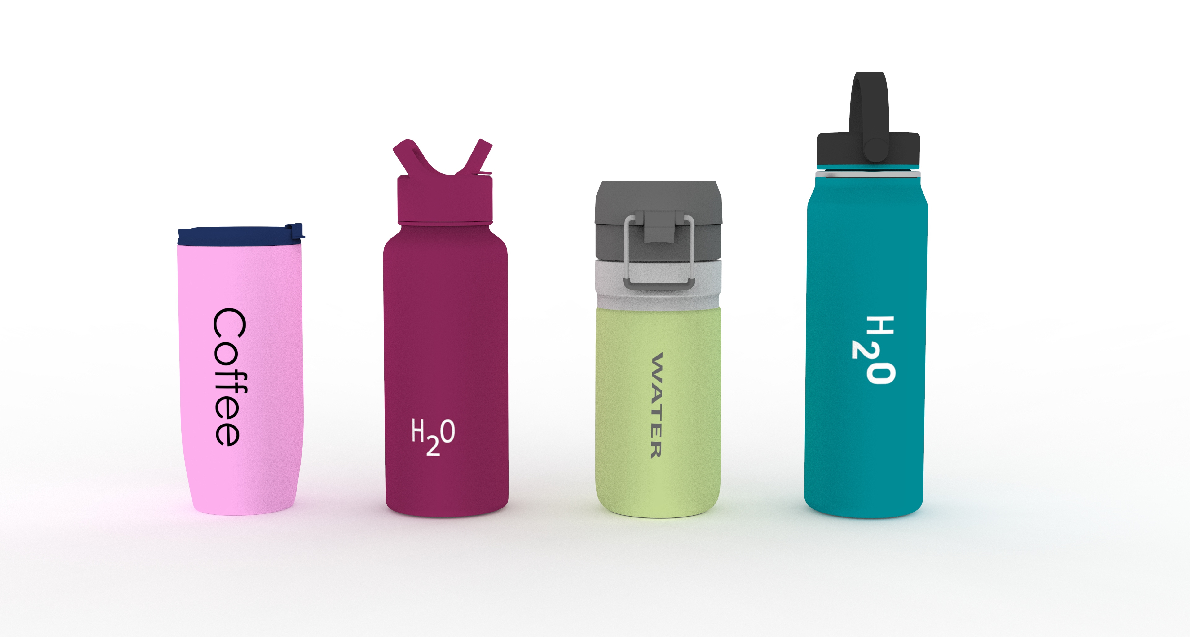 Water Bottle Collection 3D Model