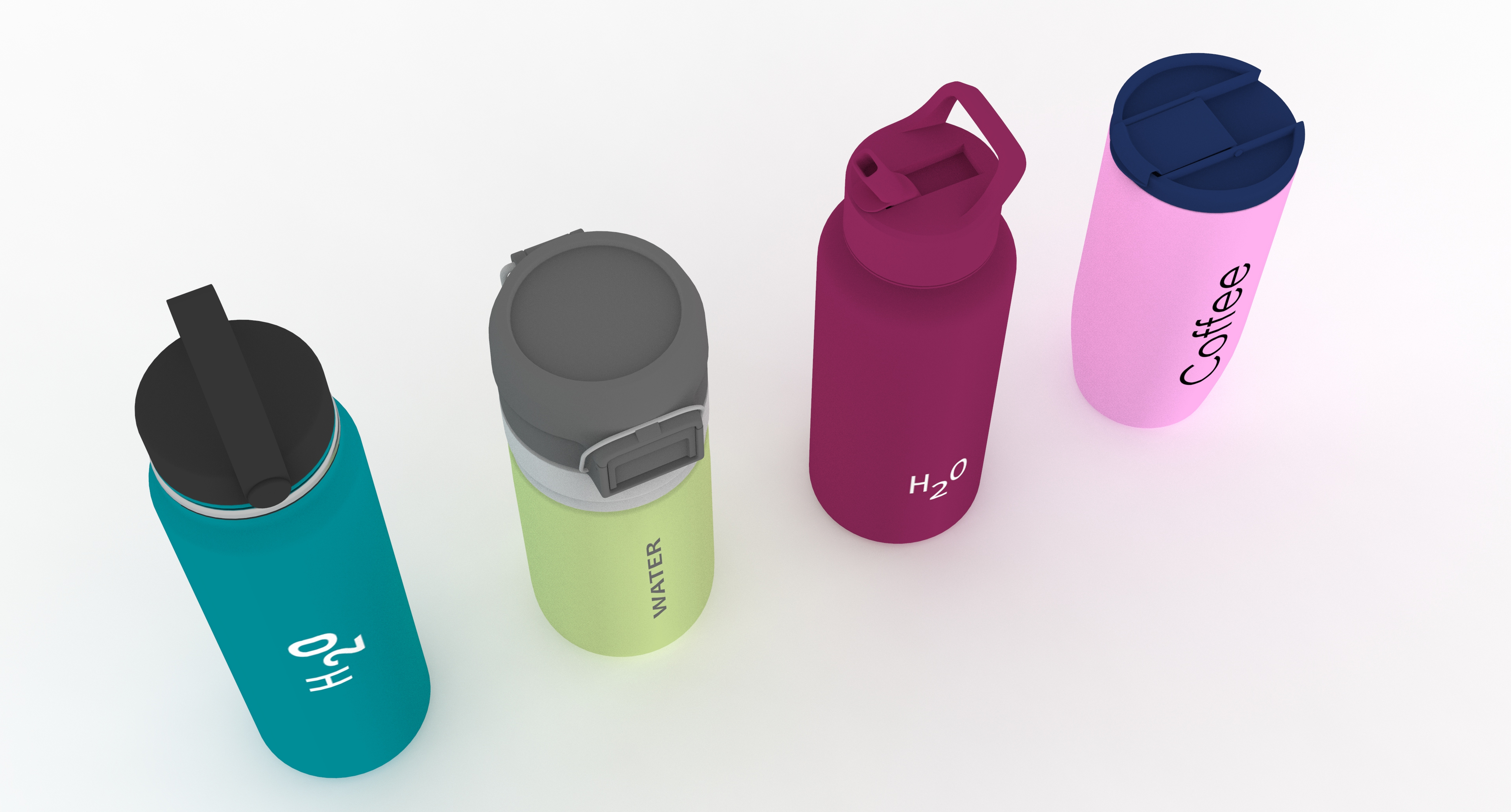 Water Bottle Collection 3D Model