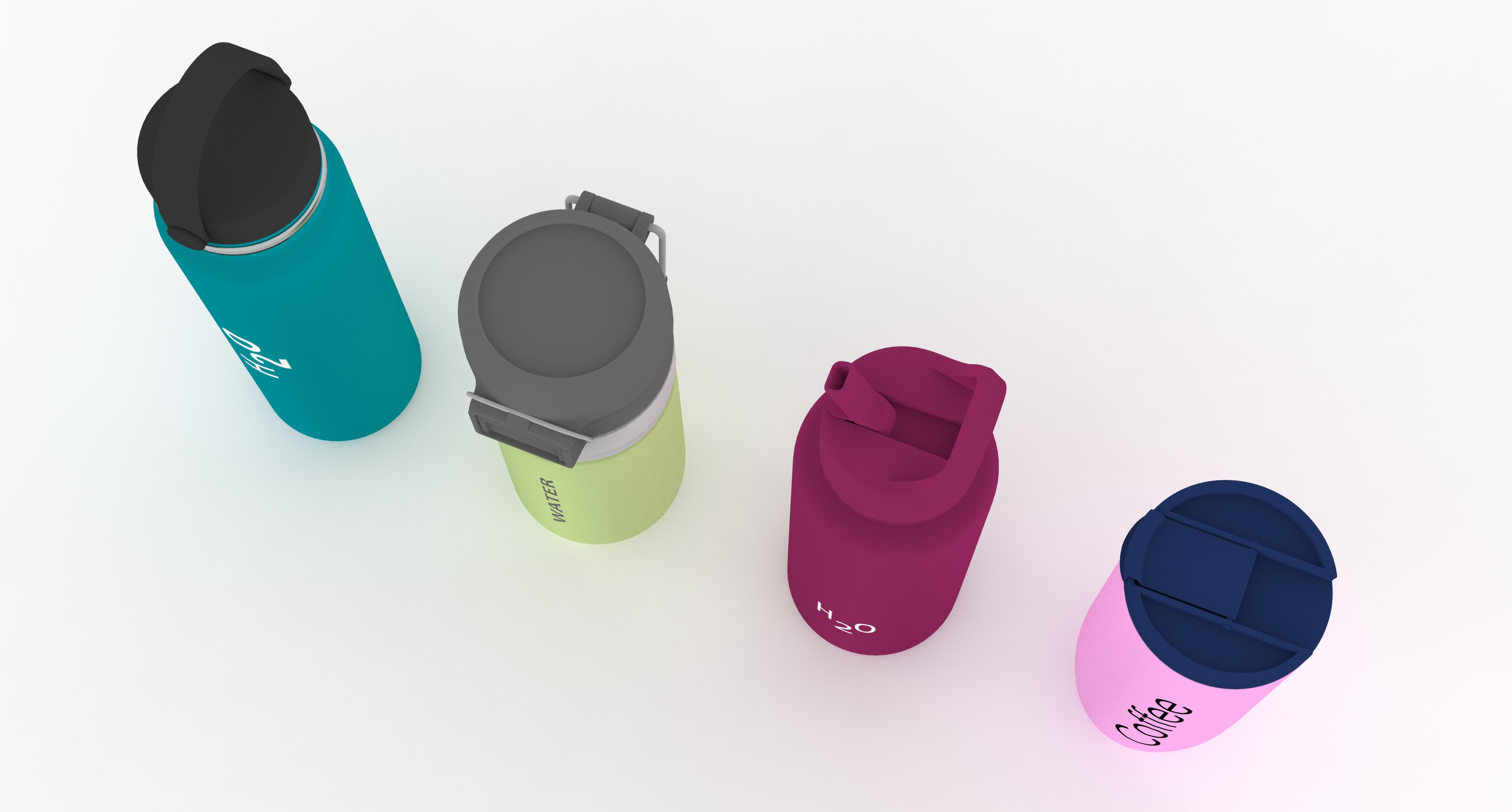 Water Bottle Collection 3D Model