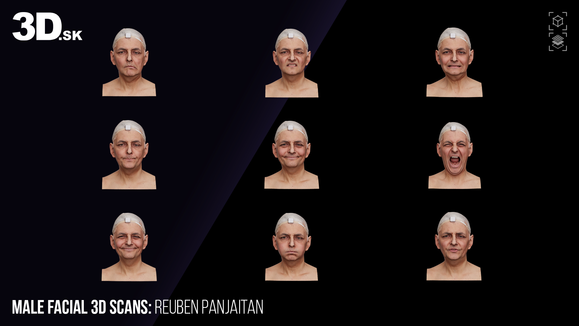 Female 3D Facial Scans &ndash Enoch Gorat &ndash 36 Expresions 3D Model
