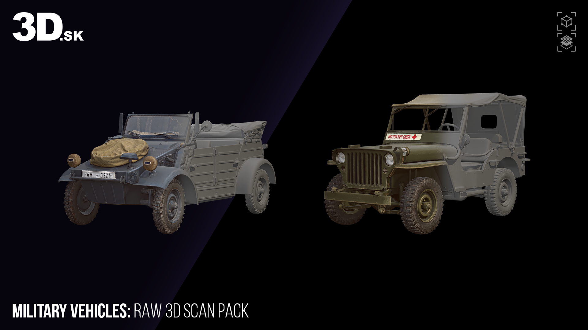 Military Vehicles Collection &ndash 10 RAW 3D Scans 8K Tex 3D Model