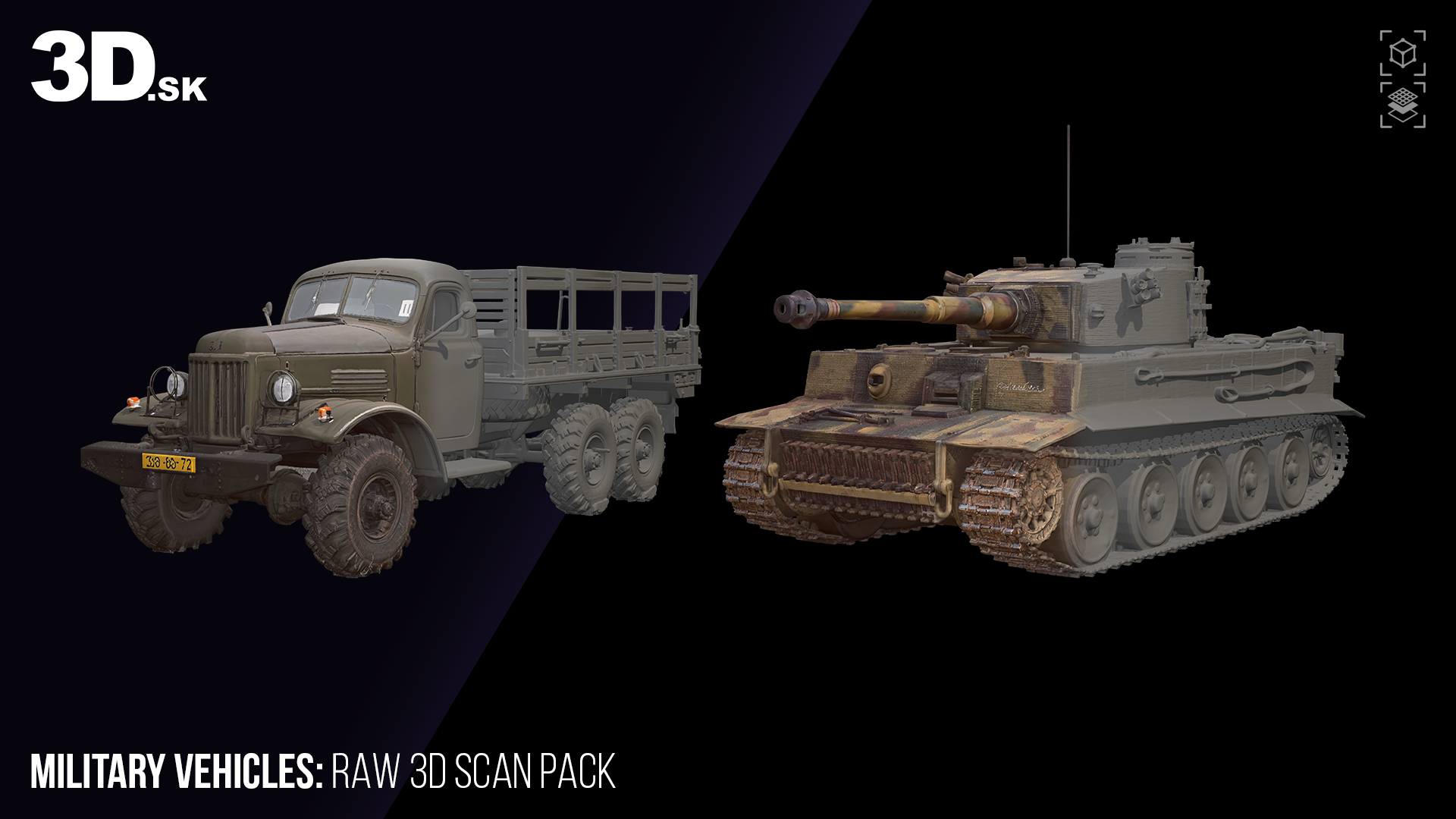 Military Vehicles Collection &ndash 10 RAW 3D Scans 8K Tex 3D Model