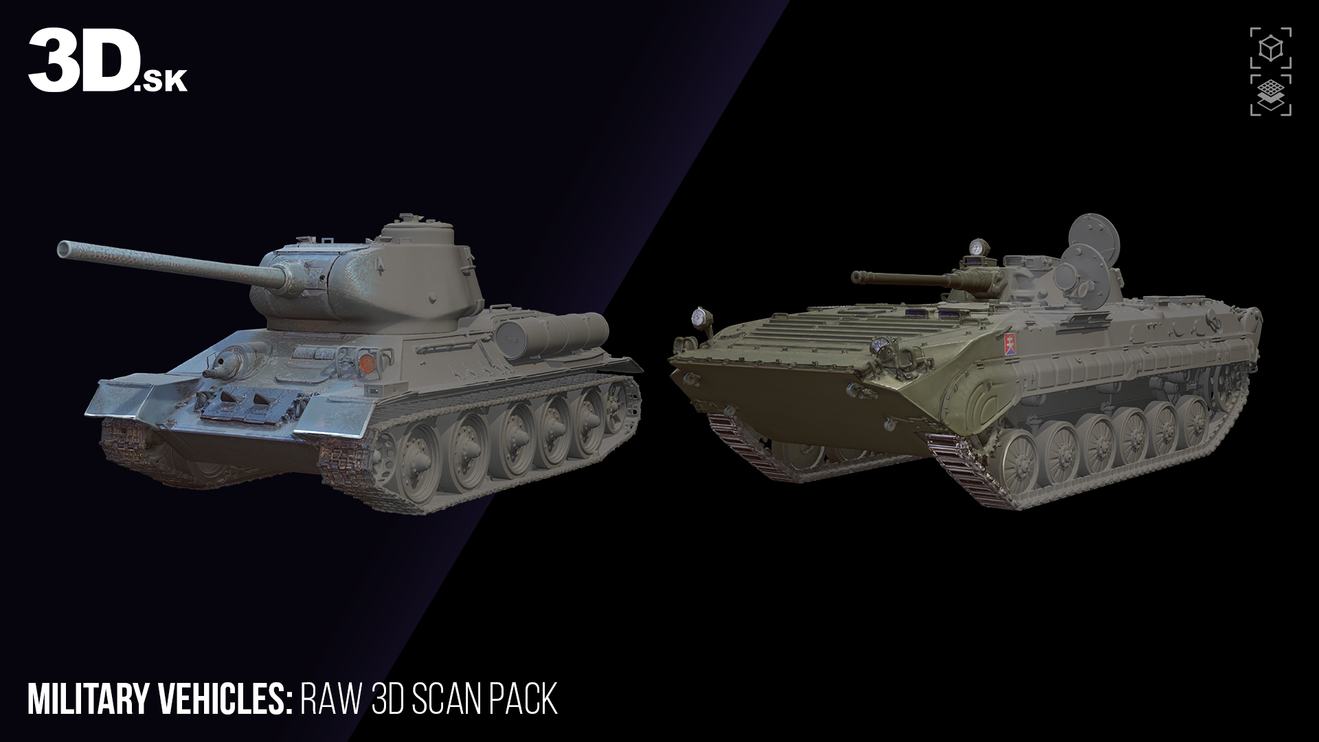 Military Vehicles Collection &ndash 10 RAW 3D Scans 8K Tex 3D Model