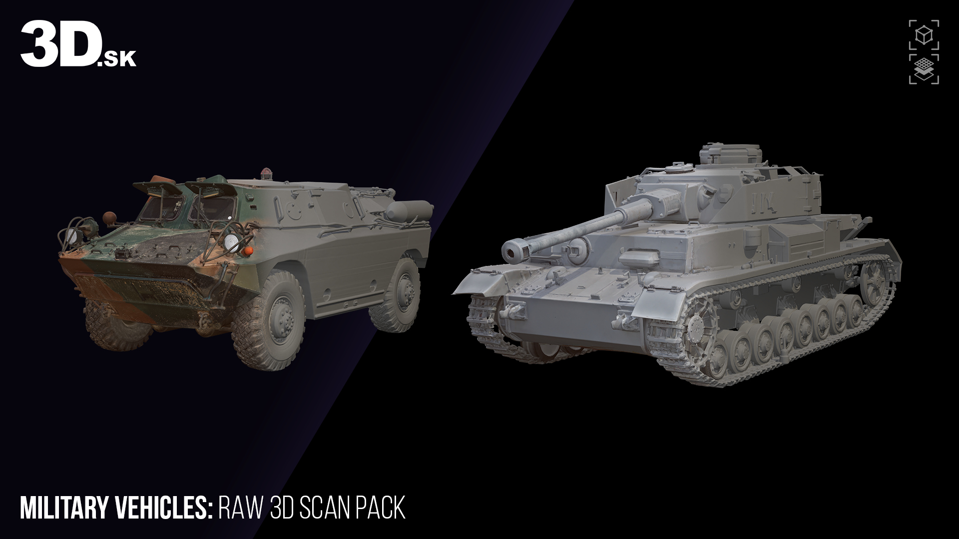 Military Vehicles Collection &ndash 10 RAW 3D Scans 8K Tex 3D Model