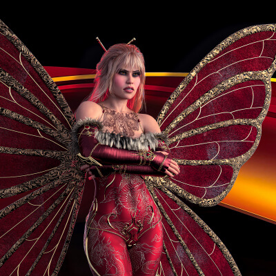 Madam Butterfly M E T a M O R P H O S I S 3D Wallpaper