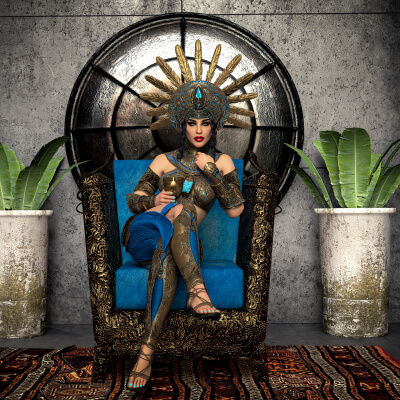 Mayan Priestess 3D Wallpaper