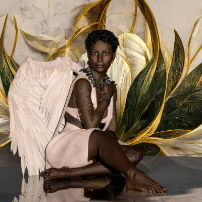Nubian Angel Wallpaper Jan 2023 3D Wallpaper