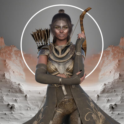 The Archer Spirit Canyon 3D Wallpaper