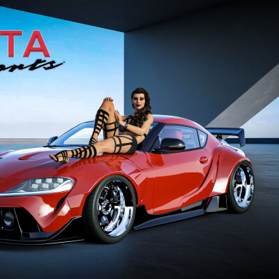 Toyota Supra 3D Wallpaper