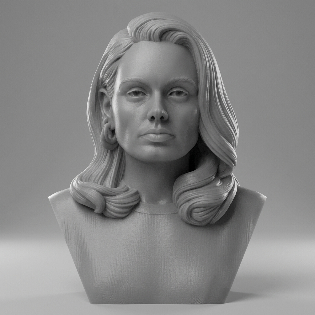 Adele 3D Printable Bust 3D Model