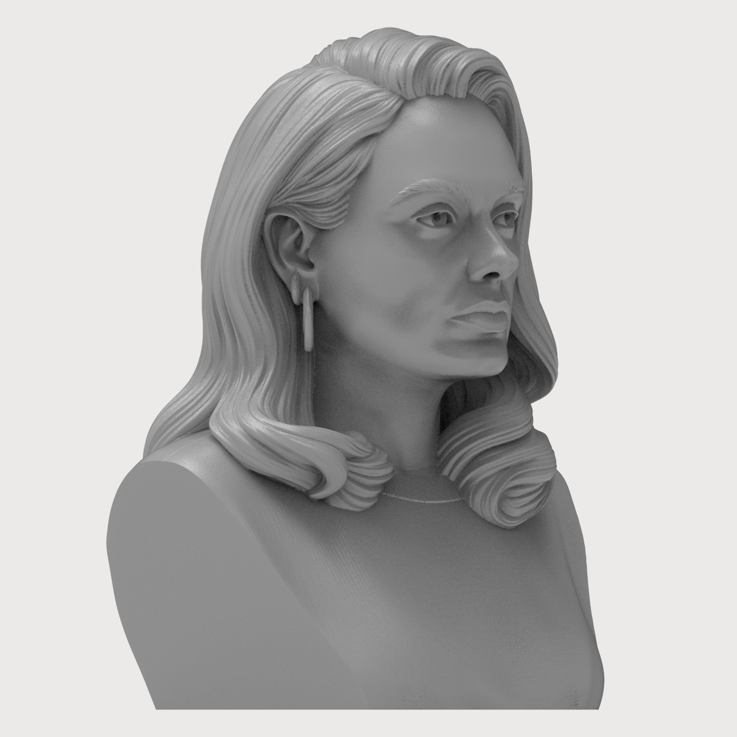 Adele 3D Printable Bust 3D Model
