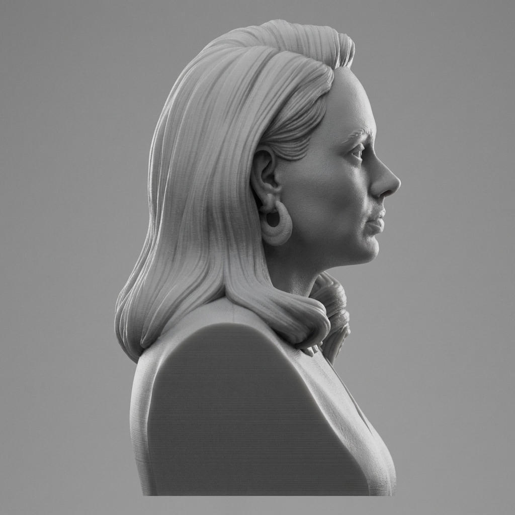 Adele 3D Printable Bust 3D Model