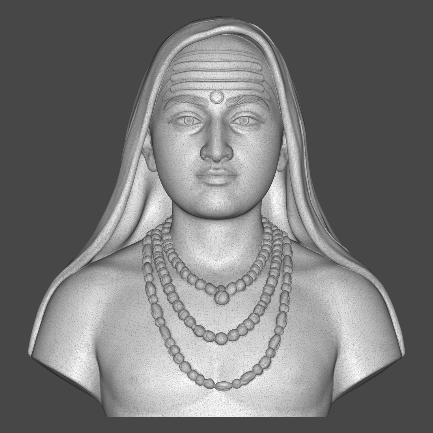 Adi Shankara Hindu Philosopher 3D Printable Bust 3D Model