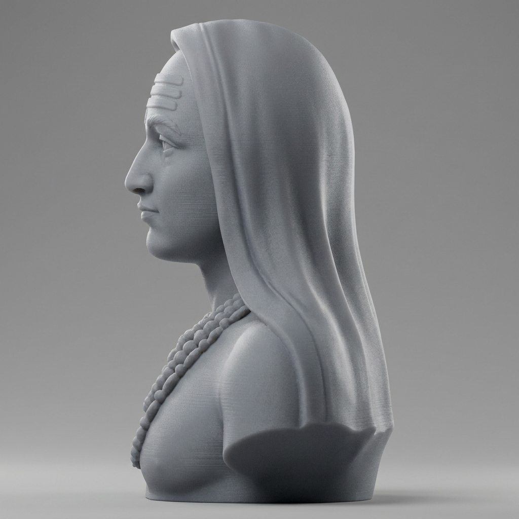 Adi Shankara Hindu Philosopher 3D Printable Bust 3D Model