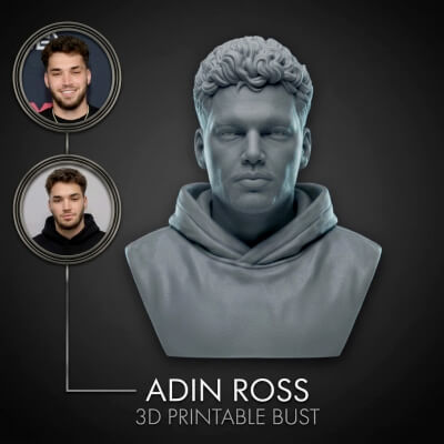 Adin Ross 3D Printable Bust