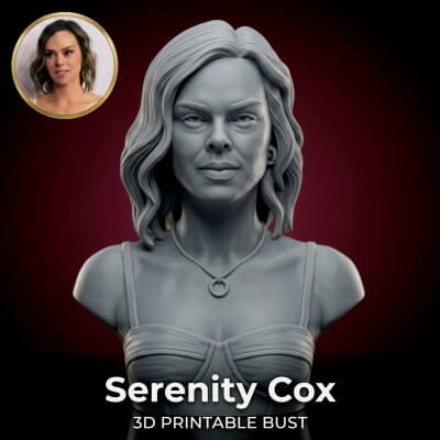 Advertising Adult Star Serenity Cox Bust