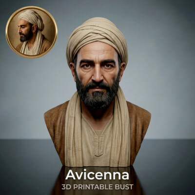 Advertising Avicenna Historical Polymath 3D Printable Bust