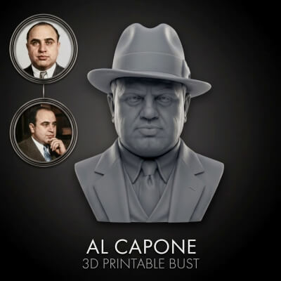 Al Capone 3D Printable Bust