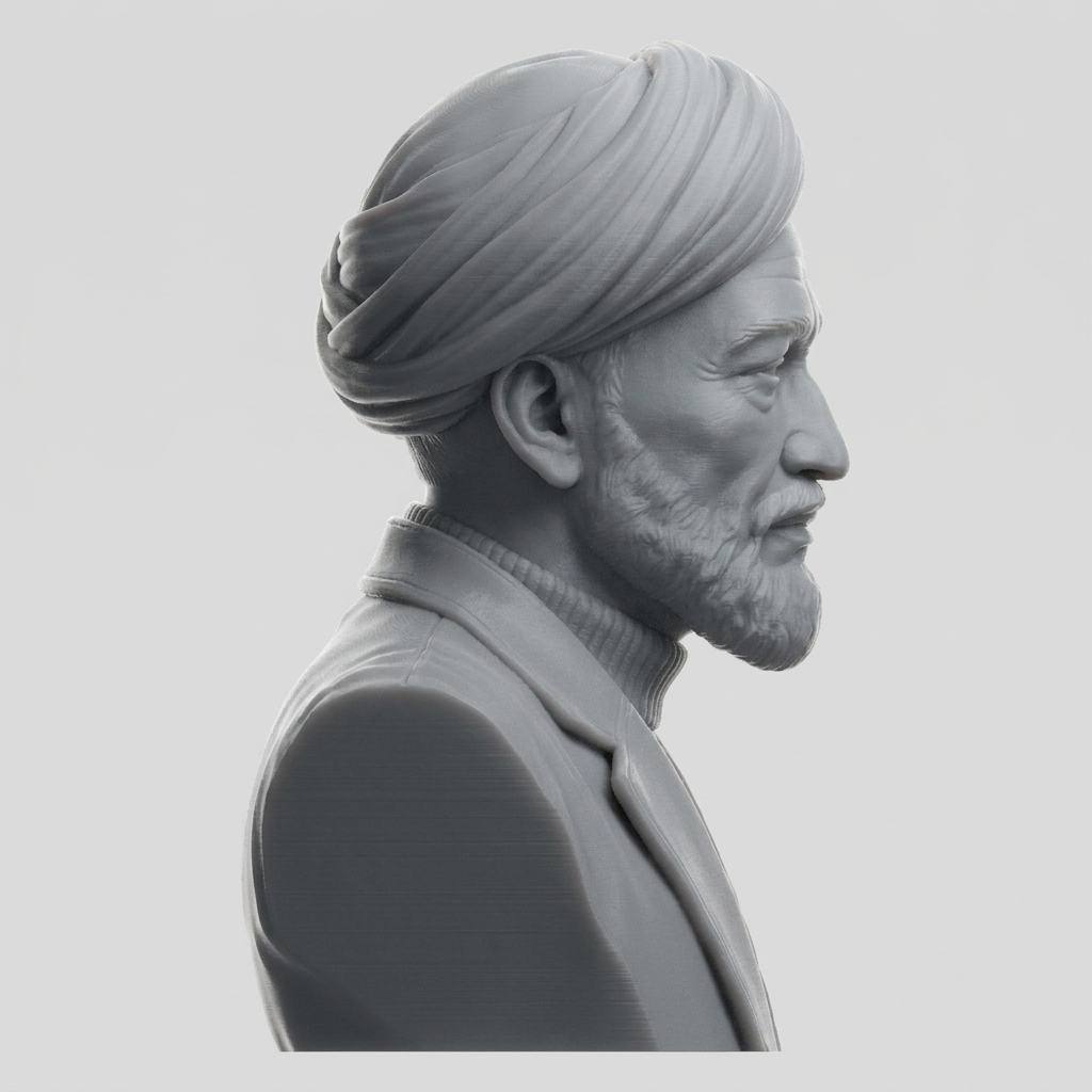 Al-Farabi Islamic 3D Printable Bust 3D Model