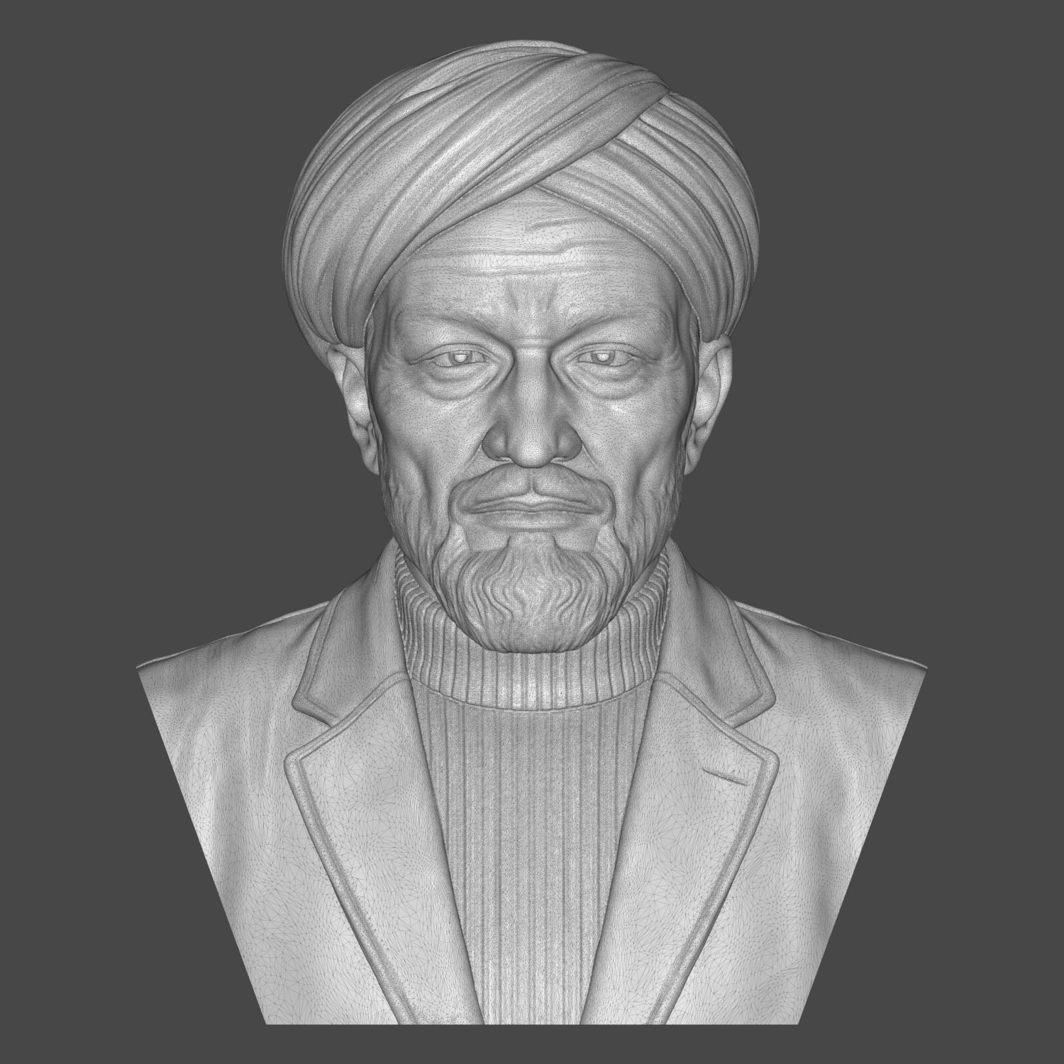 Al-Farabi Islamic 3D Printable Bust 3D Model