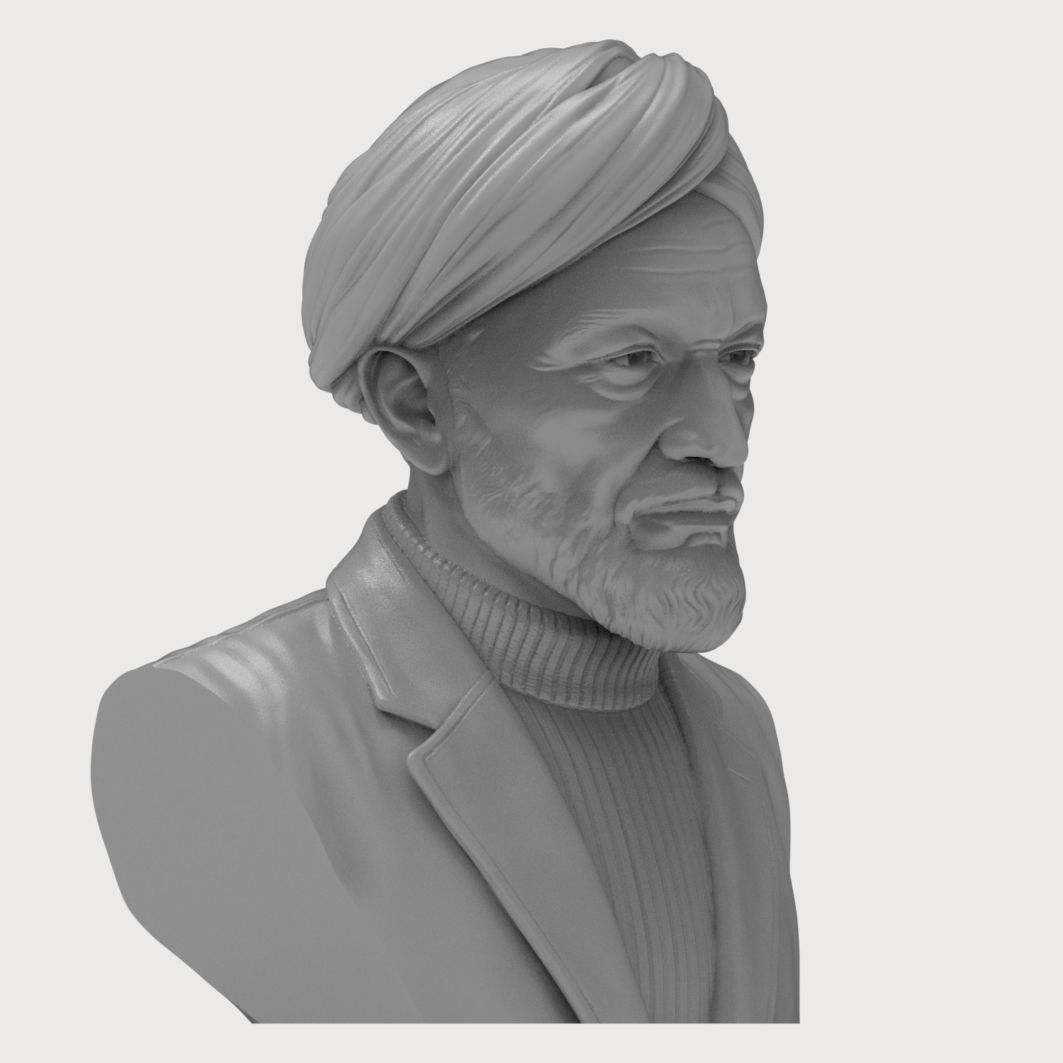 Al-Farabi Islamic 3D Printable Bust 3D Model