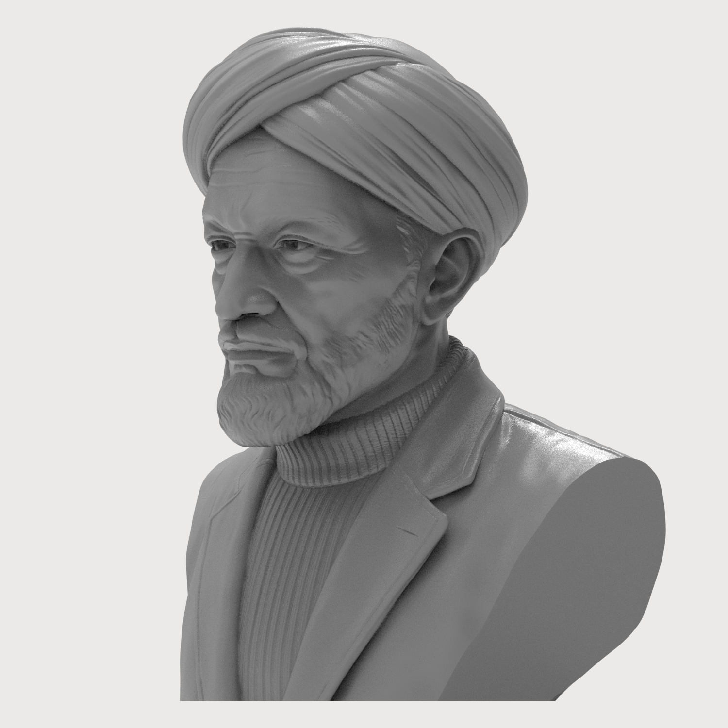 Al-Farabi Islamic 3D Printable Bust 3D Model