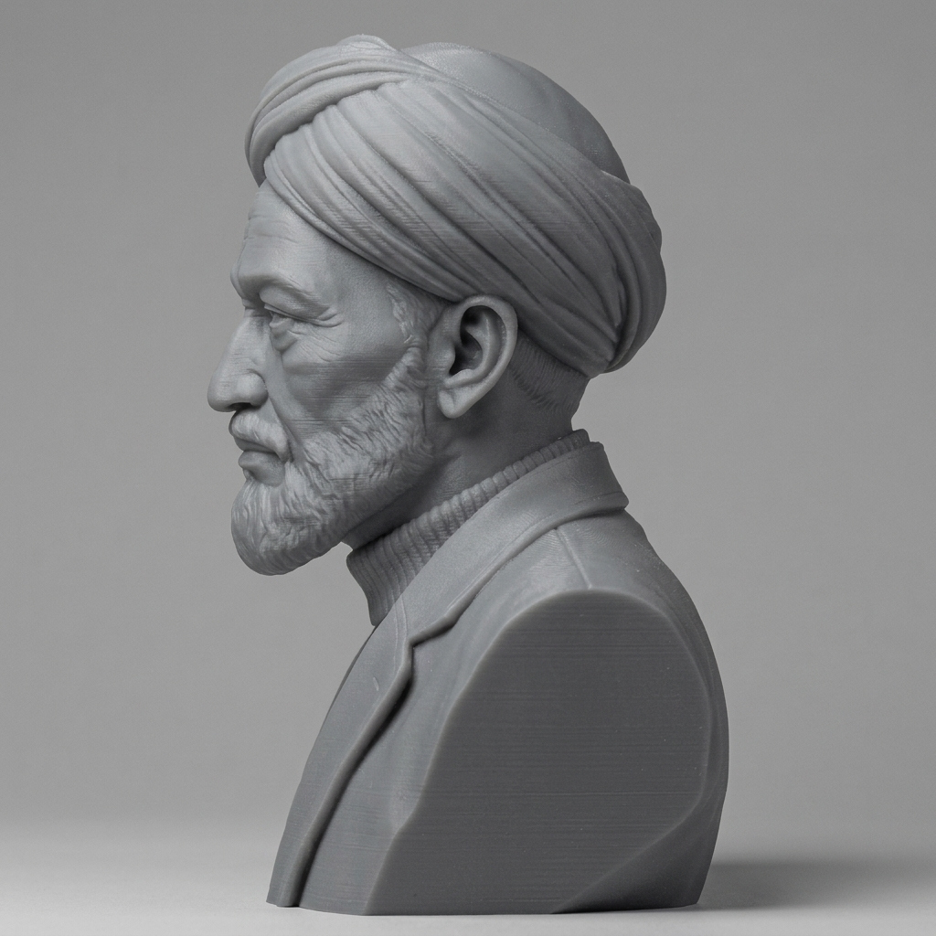 Al-Farabi Islamic 3D Printable Bust 3D Model
