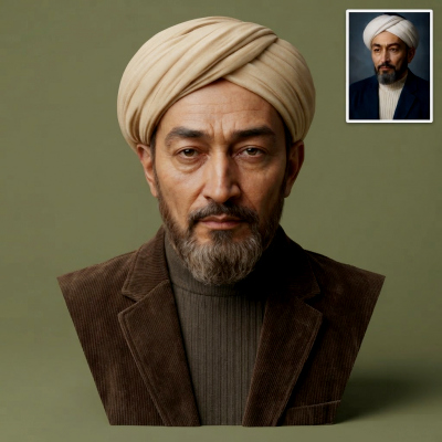 Al-Farabi Islamic 3D Printable Bust