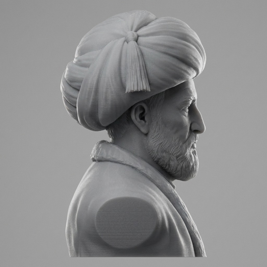 Al-Ghazali Islamic Scholar 3D Printable Bust 3D Model