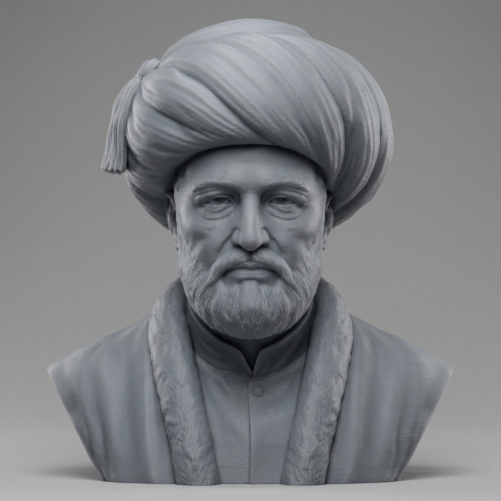 Al-Ghazali Islamic Scholar 3D Printable Bust 3D Model