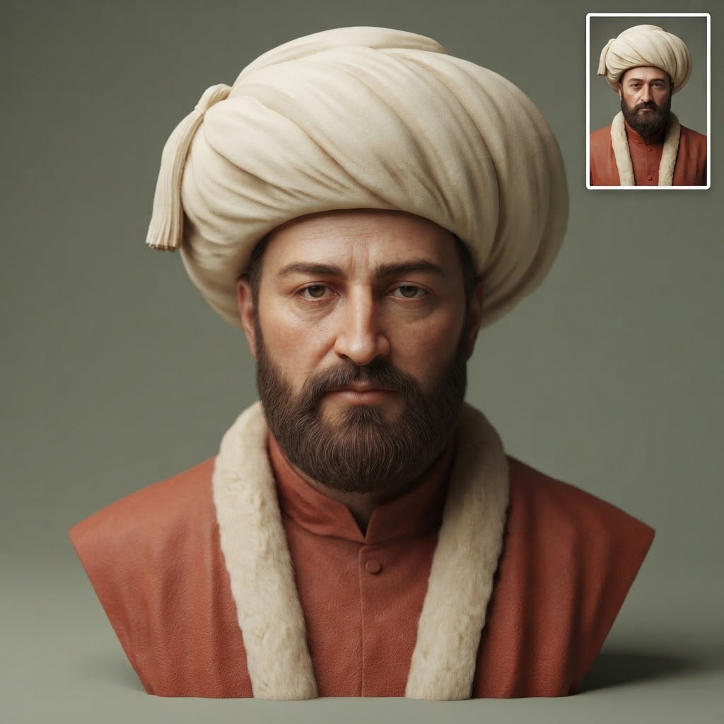 Al-Ghazali Islamic Scholar 3D Printable Bust 3D Model