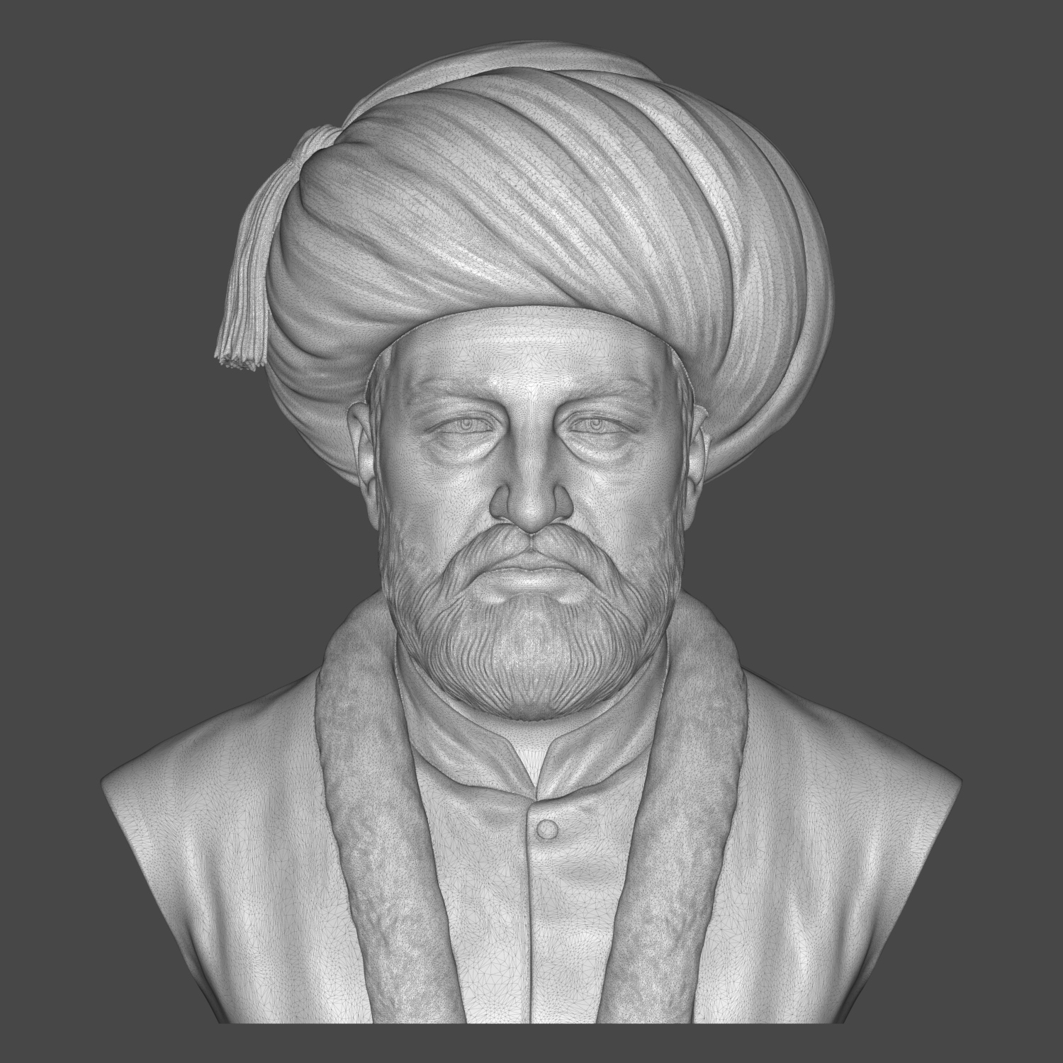 Al-Ghazali Islamic Scholar 3D Printable Bust 3D Model