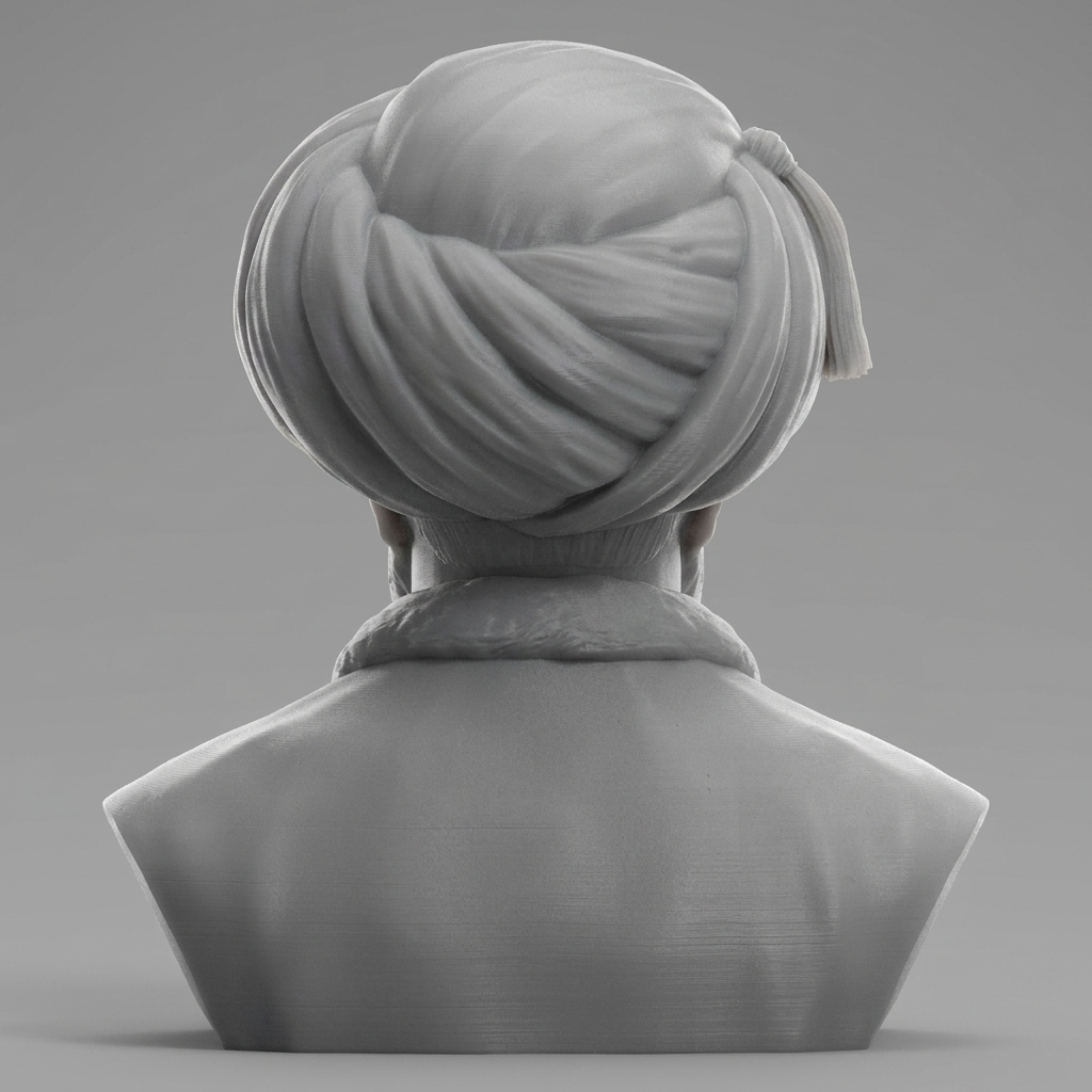 Al-Ghazali Islamic Scholar 3D Printable Bust 3D Model