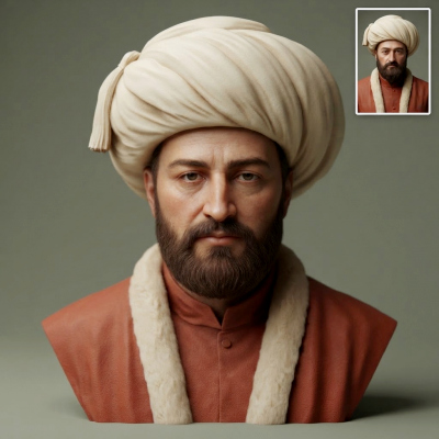 Al-Ghazali Islamic Scholar 3D Printable Bust