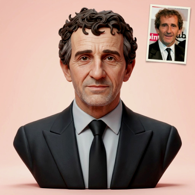 Alain Prost 3D Printable Bust