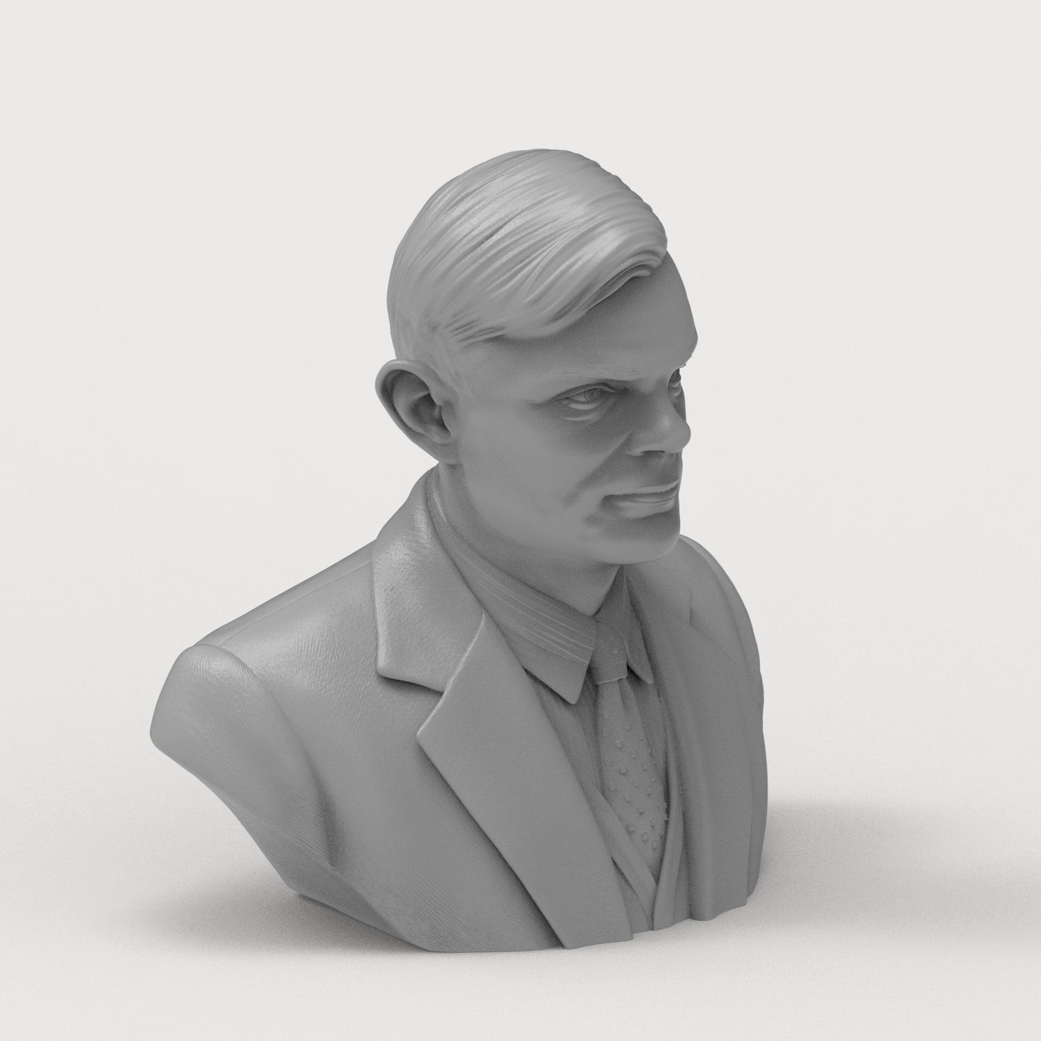 Alan Turing 3D Printable Bust 3D Model