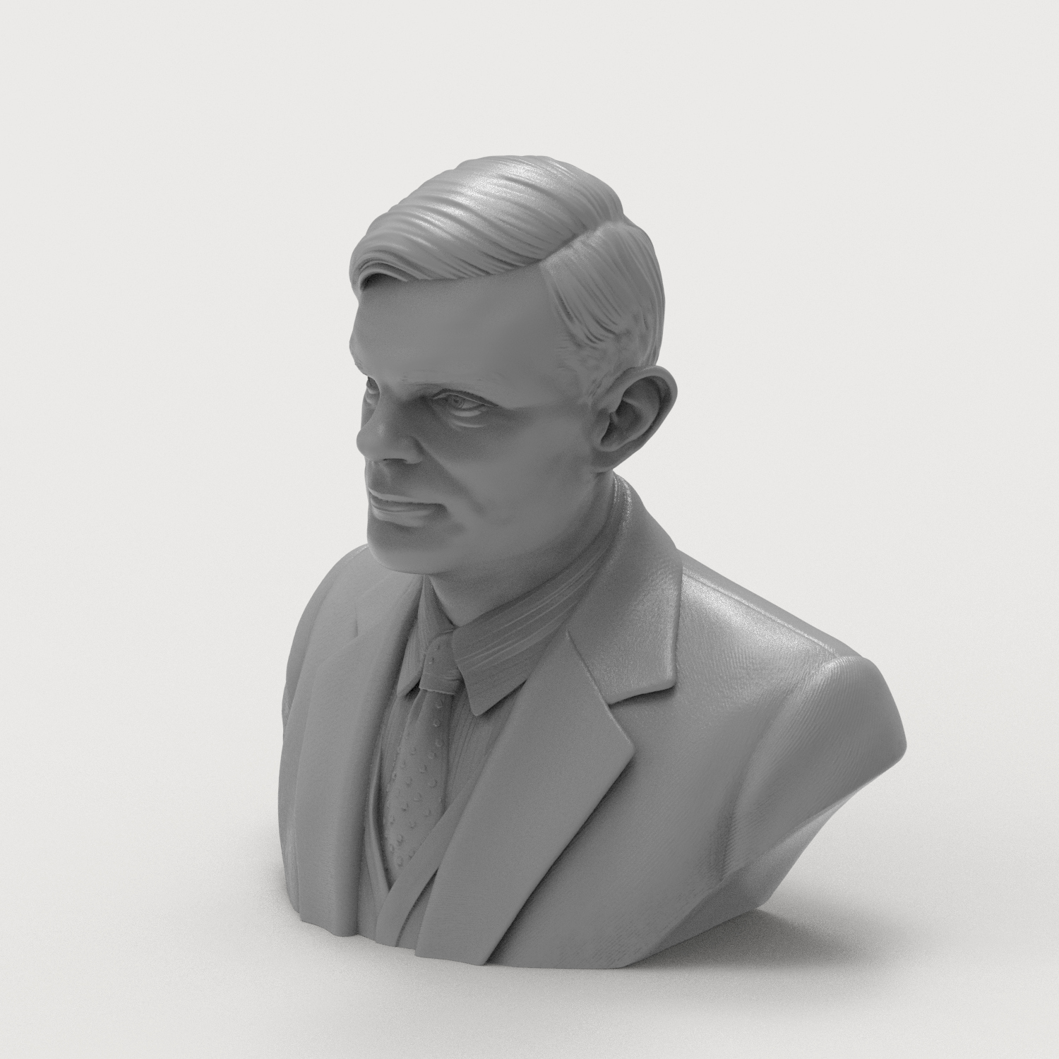 Alan Turing 3D Printable Bust 3D Model