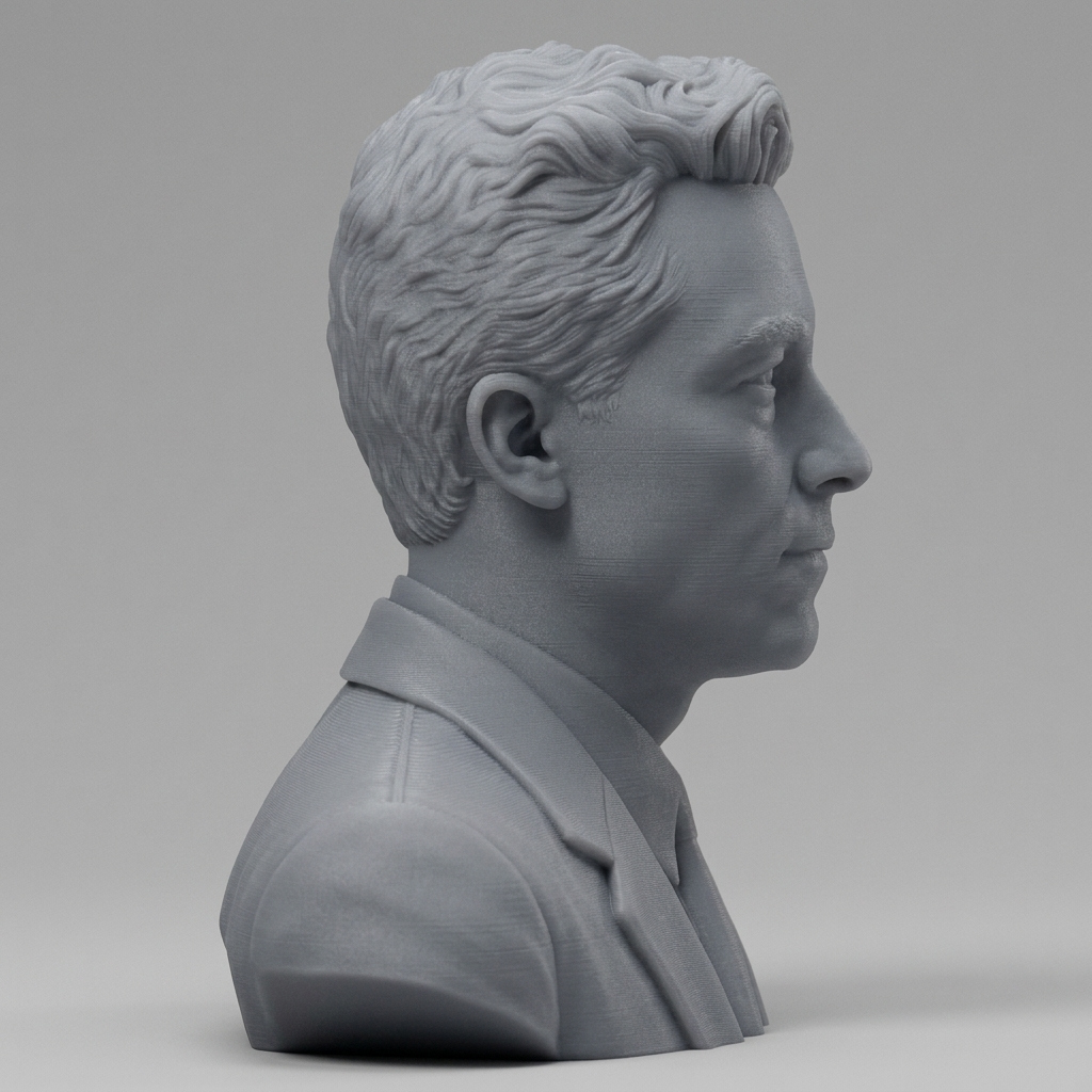 Albert Camus 3D Printable Bust 3D Model