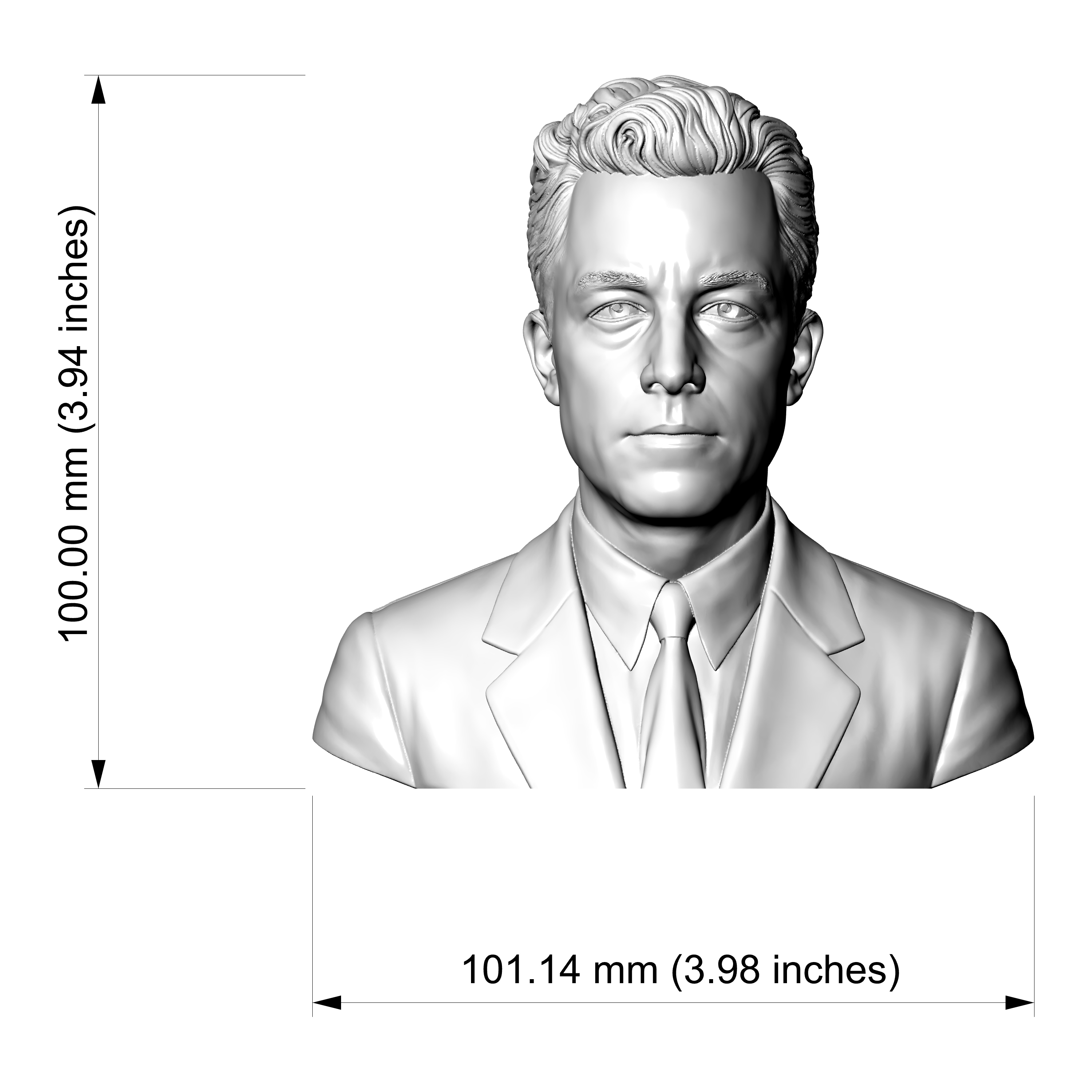 Albert Camus 3D Printable Bust 3D Model