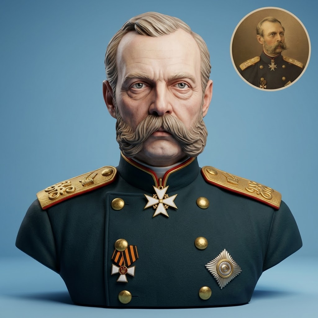 Alexander II Russian Emperor 3d Printable Bust 3D Model