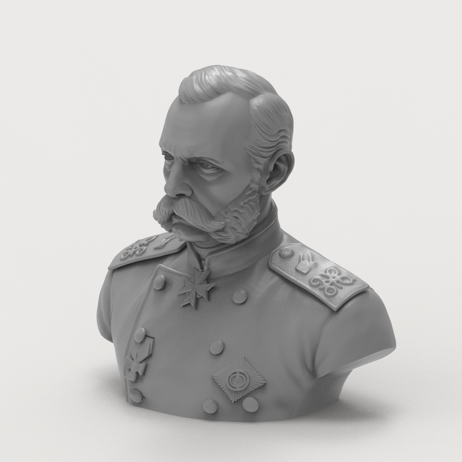 Alexander II Russian Emperor 3d Printable Bust 3D Model
