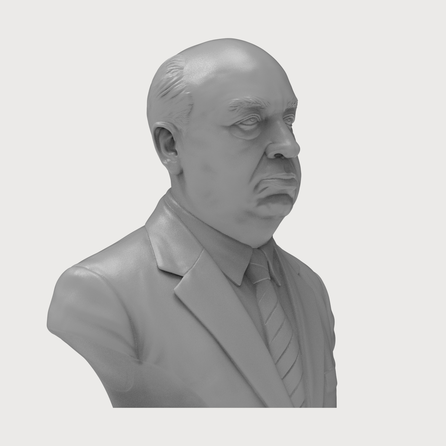 Alfred Hitchcock 3D Printable Bust 3D Model