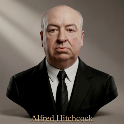 Alfred Hitchcock 3D Printable Bust