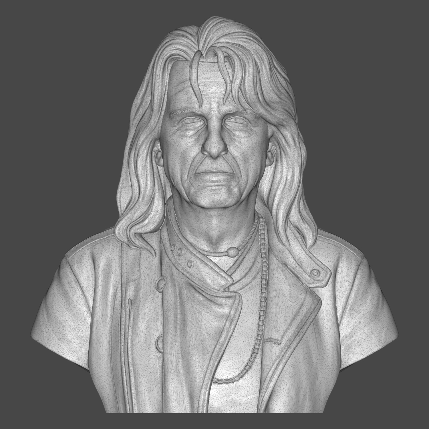 Alice Cooper 3D Printable Bust 3D Model